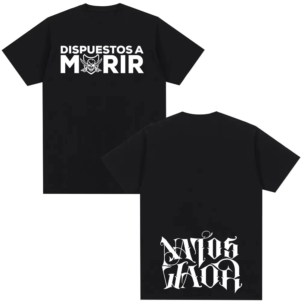 Rapper Natos Y Waor 100%cotton Men's Shirt Summer Graphics Shirts Women's Y2k Hip Hop Short Sleeve Streetwear Tshirt