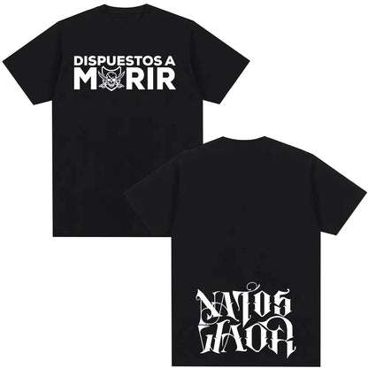 Rapper Natos Y Waor 100%cotton Men's Shirt Summer Graphics Shirts Women's Y2k Hip Hop Short Sleeve Streetwear Tshirt