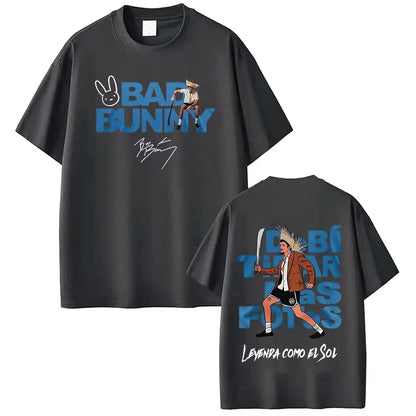 Rapper Bad Bunny Tour 2026 Debi Tirar Mas Fotos DTMF Merch T-Shirts Men's Fashion Hip Hop Pop Music Short Sleeve Streetwear