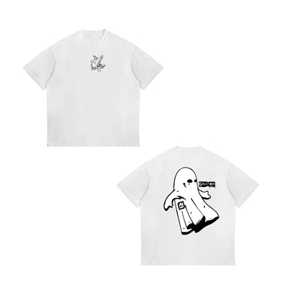 Rapper Lil Peep Hell Boy Graphic TShirt Men's Cool Hip Hop Fashion T-Shirts Men Women Cotton Oversized Tee Shirt Streetwear