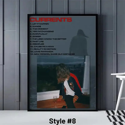 Pop Rock Singer Tame Impala Poster Aesthetic Rapper Music Album Currents Home Decoration Canvas Print Wall Art Room Decor