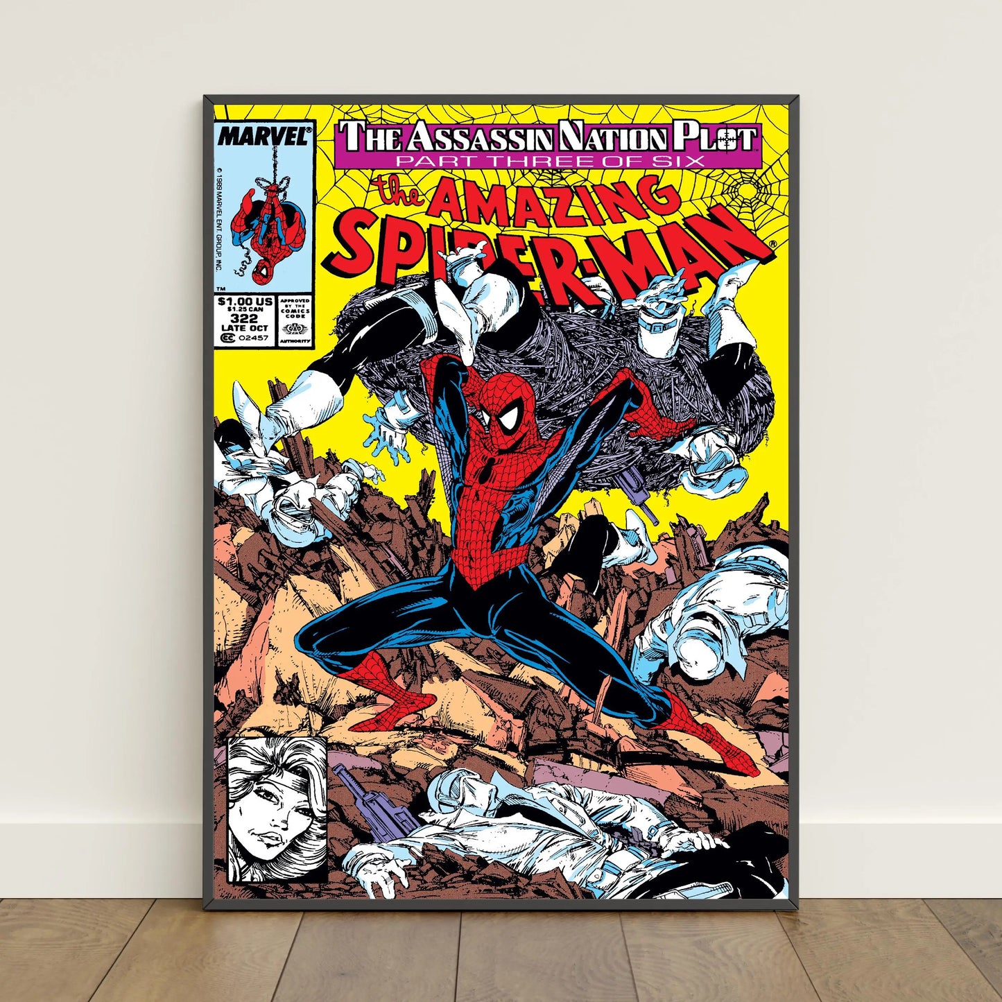 Spiderman Comic Book Covers Poster _ Peter Parker Wall Art _ Movie Canvas Print