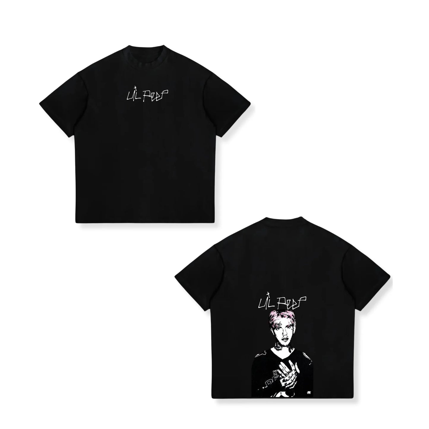 Rapper Lil Peep Hell Boy Graphic TShirt Men's Cool Hip Hop Fashion T-Shirts Men Women Cotton Oversized Tee Shirt Streetwear