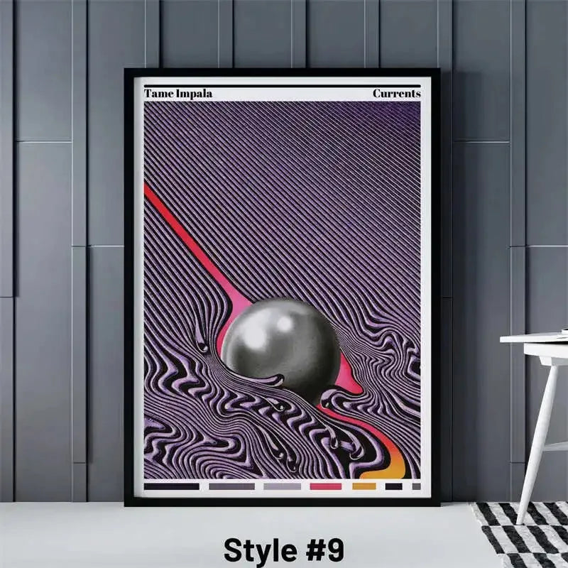 Pop Rock Singer Tame Impala Poster Aesthetic Rapper Music Album Currents Home Decoration Canvas Print Wall Art Room Decor