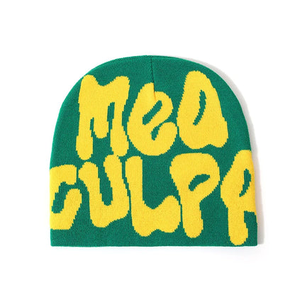 Hip-Hop Knitted Hat Kpop Beanies Hat Street Pullover Hat for Men Women Winter Outdoor Riding Sports Hat Elastic Skullies Hat