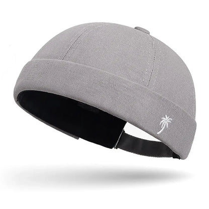 Beanie Hats Men Women Spring Autumn Landlord Hat Streetwear Hip Hop Brimless Hat Embroidered Coconut Tree Docker Cap Wholesale