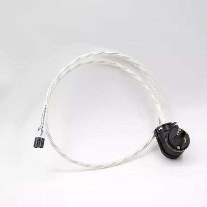7NOCC Audiophile-grade audio power cord featuring single-crystal copper with silver plating and an mini8-shaped tail connector
