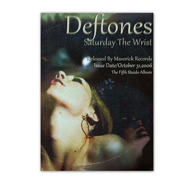 Retro Inspired Band Themed Wall Art D-Deftones Posters Classic Music Album Canvas Painting Ideal for Home Room Decor