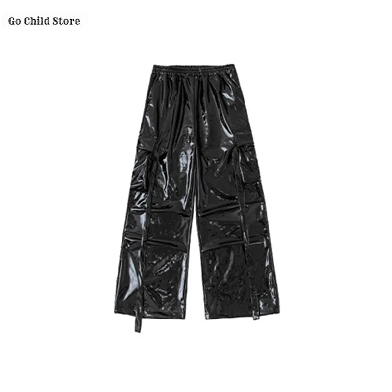 Hip Hop Boys Cool Shiny Sweatshirt Street Dance Cargo Pants Girls K-pop Clothes Set Kid Hip Hop Jazz Costume Children Streetwear