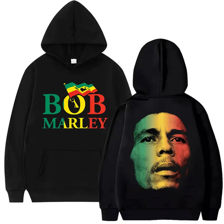 Rapper Bob Marley 2025 New Album Graphic Hoody Unisex Hip Hop Oversized Sweatshirt Fashion Fleece Long Sleeve Hoodies Streetwear