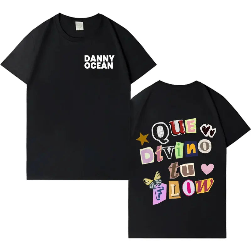 Rapper Danny Ocean Trendy Album T-shirt Men's Fashion Hot Sale Casual Y2K Clothes Oversized Hip Hop Crewneck Short Sleeve Tshrit
