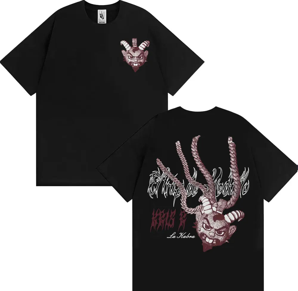 Rapper Kris R Ec Trap De Medallo Album Merch T Shirt Men's Clothing Harajuku Streetwear T-shirt High Quality 100% Cotton Tshirts