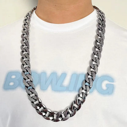 1pcs Hip hop necklace personalized thick plastic Cuban chain punk festival performance party gift fanchain