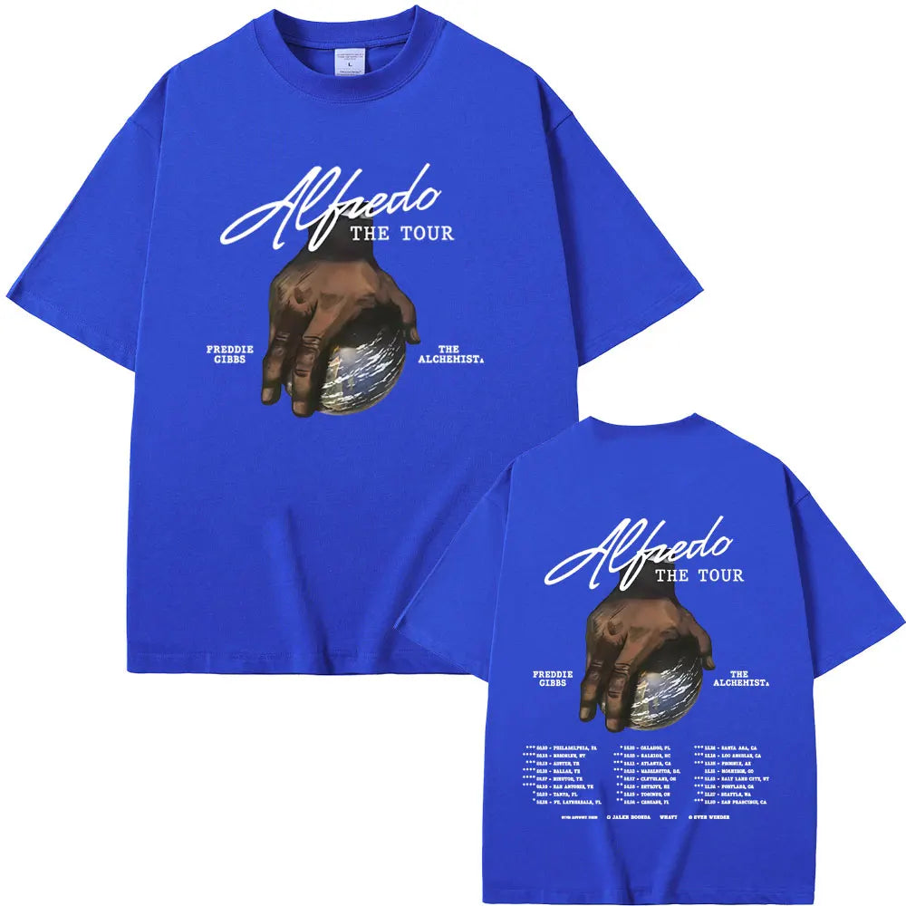 Rapper Freddie Gibbs and The Alchemist Alfredo The Tour 2025 T-shirt Men Women Hip Hop Fashion Pop Music T Shirts Short Sleeve