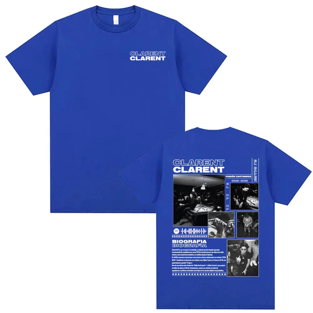Rapper Clarent Kp Album 2025 Tour Cover T Shirts Men Women Harajuku Hip Hop Streetwear Tee Shirt Casual Cotton Oversized T-shirt