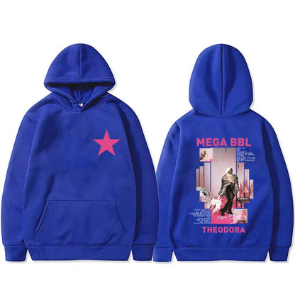 Rapper Theodora Mega Bbl Album Graphic Hoodie Men Women Hip Hop Fashion Pop Music Sweatshirt Male Casual Vintage Pullover Coat