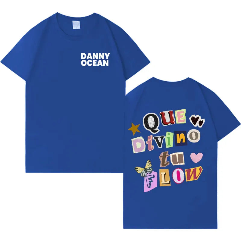 Rapper Danny Ocean Trendy Album T-shirt Men's Fashion Hot Sale Casual Y2K Clothes Oversized Hip Hop Crewneck Short Sleeve Tshrit