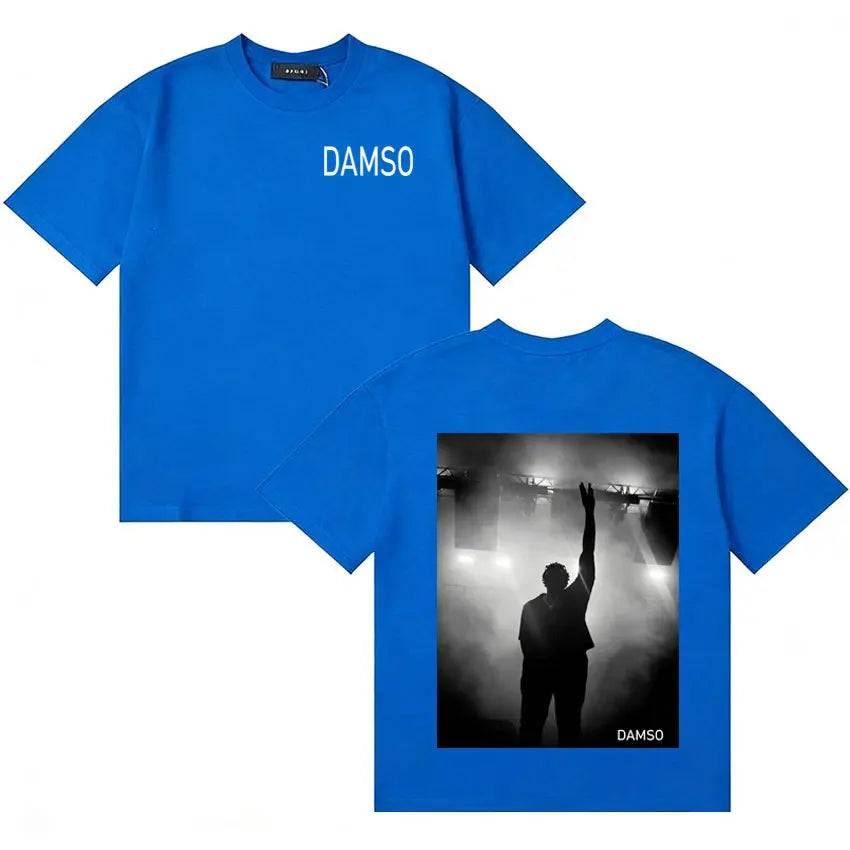 Singer Damso Harajuku Graphics Short Sleeve T Shirt Mens Womens Hip-Hop French Rapper High Quality Casual Loose Tshrit Teenagers