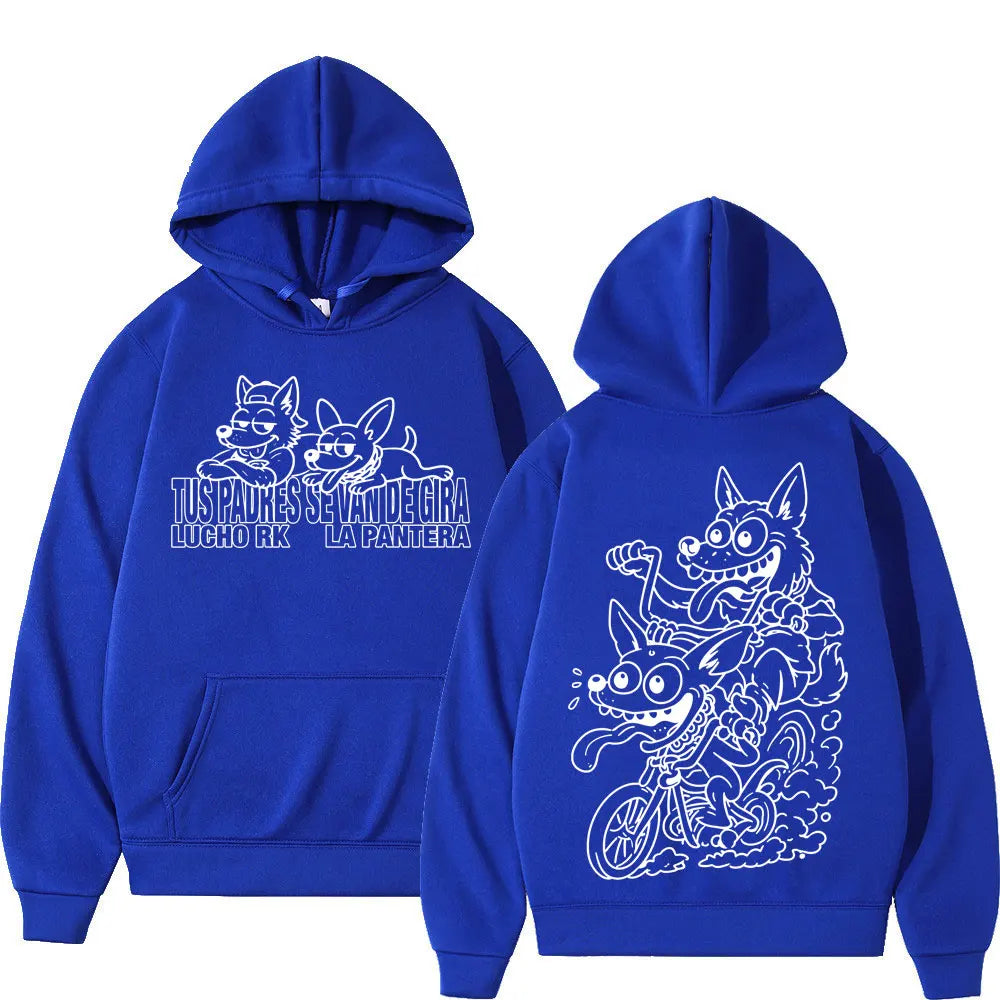 Rapper Lucho Rk La Pantera Ta Facil Album 2026 Tour Print Hoodie Men Women Gothic Punk Casual Sweatshirt Hip-hop Loose Pullover