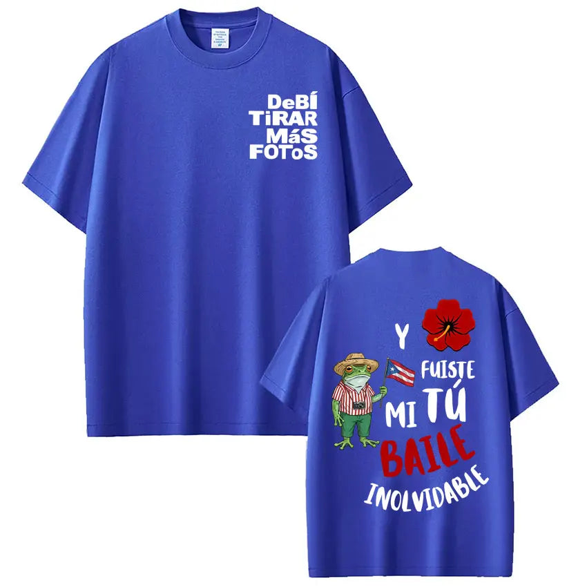 Rapper Bad Bunny Tour 2026 Graphics T-Shirt Men Women Vintage T Shirts Short-sleeved 100% Cotton Hip-hop Aesthetics T-shirts