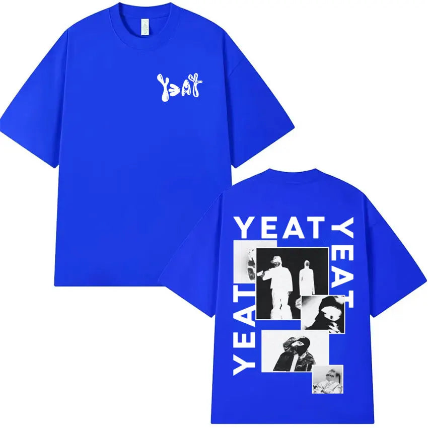 Rapper Yeat Harajuku Graphics Print T-shirt Mens Fashion Clothing Casual Cotton Short Sleeve Summer Oversized Streetwear T Shirt