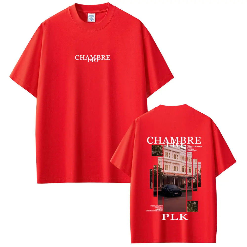 Rapper PLK Chambre 140 Album Graphic T-shirt Men Women Hip Hop Fashion Pop Music T Shirts Male Vintage Casual Oversized Tshirt