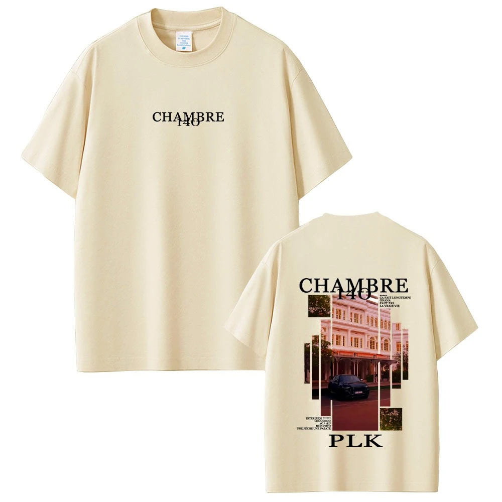 Rapper PLK Chambre 140 Album Graphic T-shirt Men Women Hip Hop Fashion Pop Music T Shirts Male Vintage Casual Oversized Tshirt