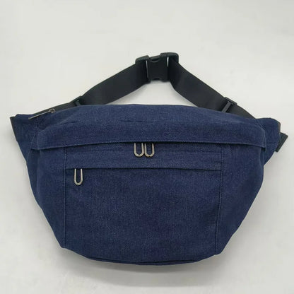 Fashion simple Waist Bags Unisex Canvas Chest packs Phone Pack Street Hip hop Belt Bag Large capacity Ladies Crossbody Chest Bag