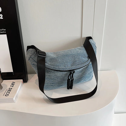 Fashion simple Waist Bags Unisex Canvas Chest packs Phone Pack Street Hip hop Belt Bag Large capacity Ladies Crossbody Chest Bag