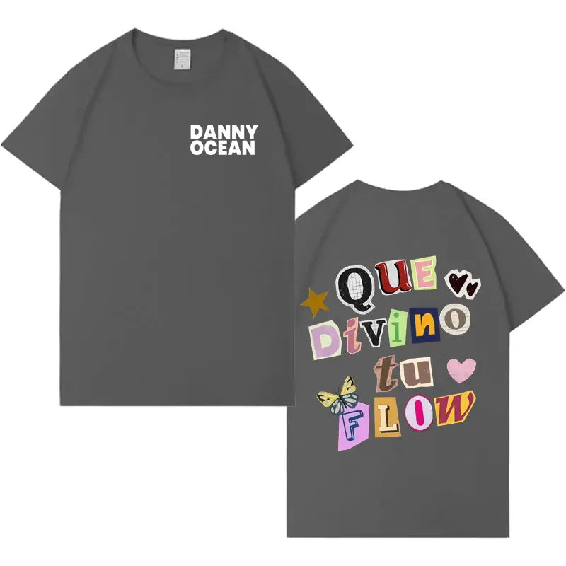 Rapper Danny Ocean Trendy Album T-shirt Men's Fashion Hot Sale Casual Y2K Clothes Oversized Hip Hop Crewneck Short Sleeve Tshrit