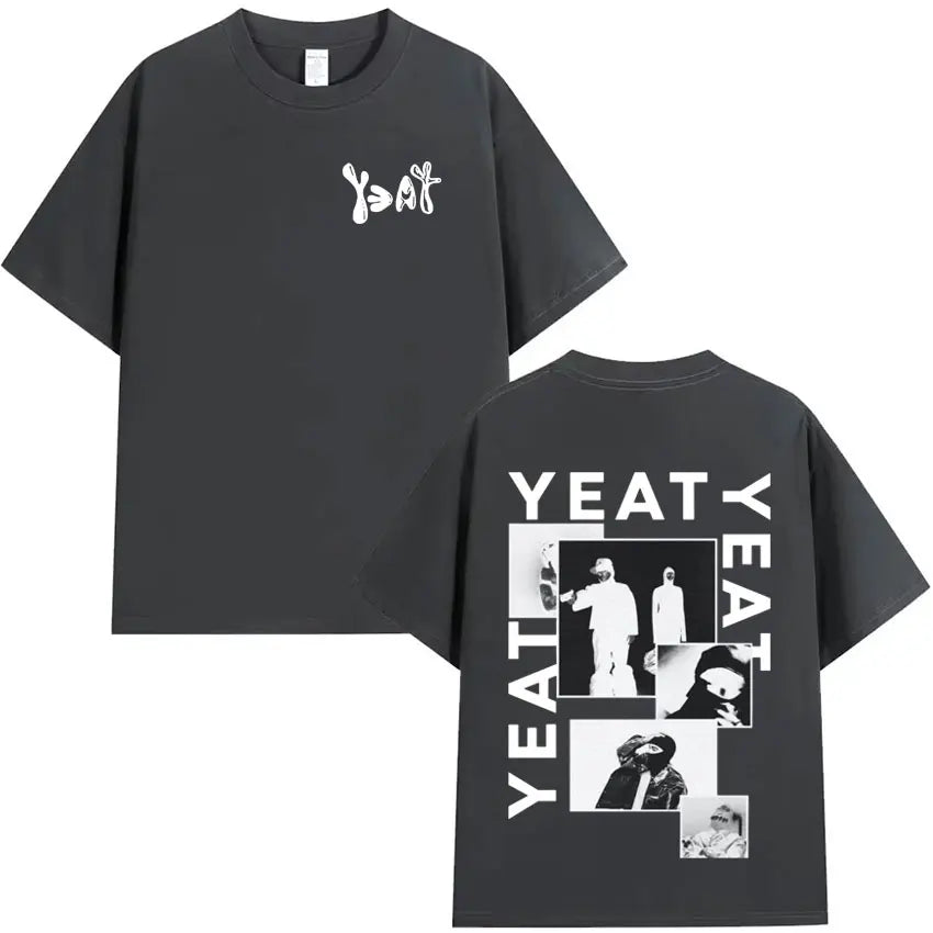 Rapper Yeat Harajuku Graphics Print T-shirt Mens Fashion Clothing Casual Cotton Short Sleeve Summer Oversized Streetwear T Shirt