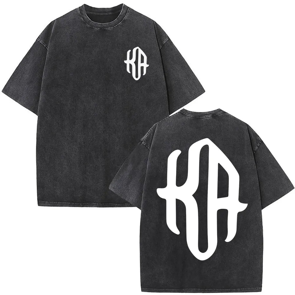 Rapper Karan Aujla Tour Graphic Vintage Washed Tees Men Women Fashion Hip-hop T Shirts Loose Casual Cotton Gothic Punk T-shirts