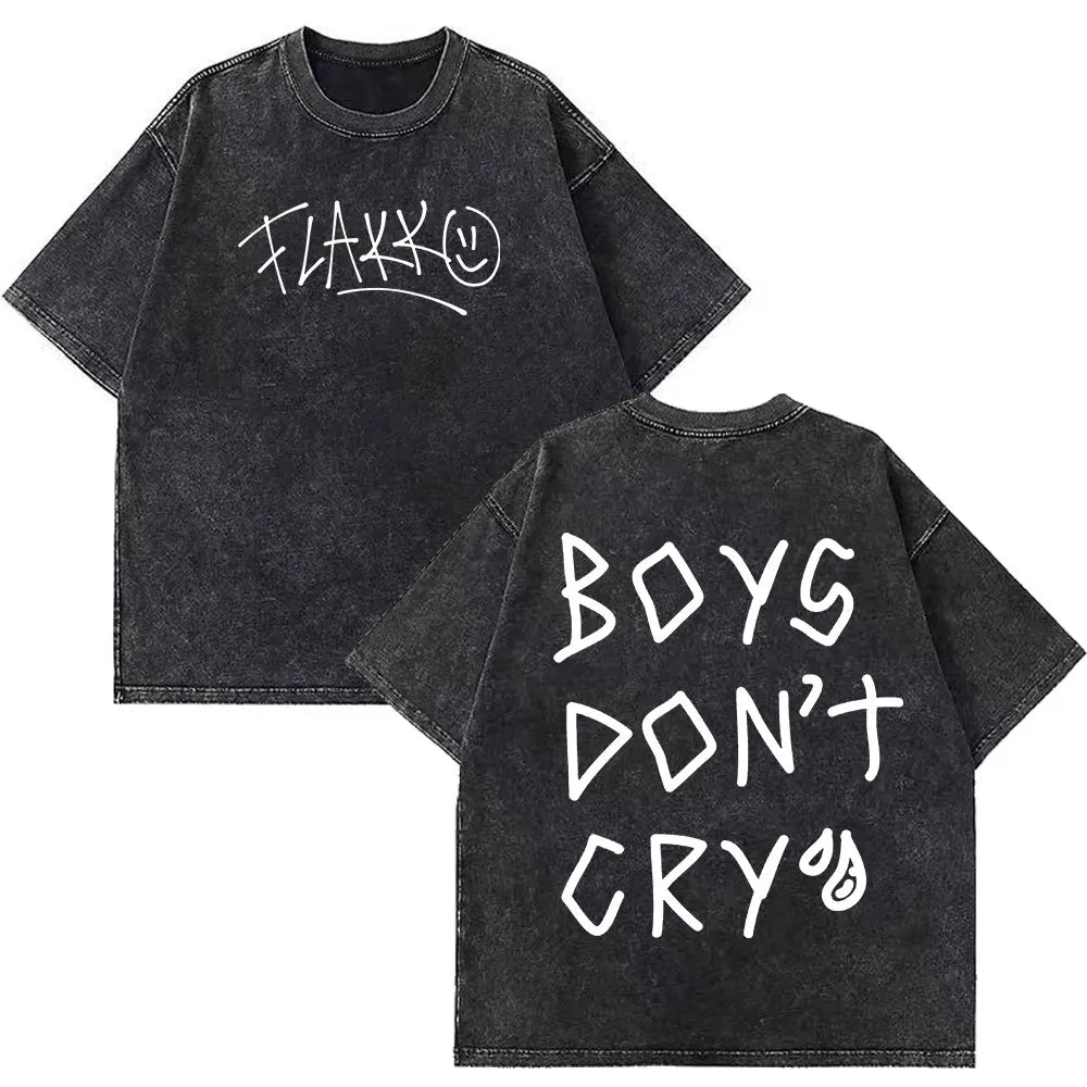 Rapper RELS B Skinny Flakk A New Star Album Merch T-shirt Men Women Fashion Hip Hop T-shirts Cotton Oversized Washed T-shirts