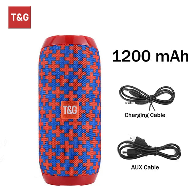 TG117 Bluetooth Speakers Portable Wireless Sound Box Outdoor Loudspeaker Waterproof Stereo Surround Supports TF Radio