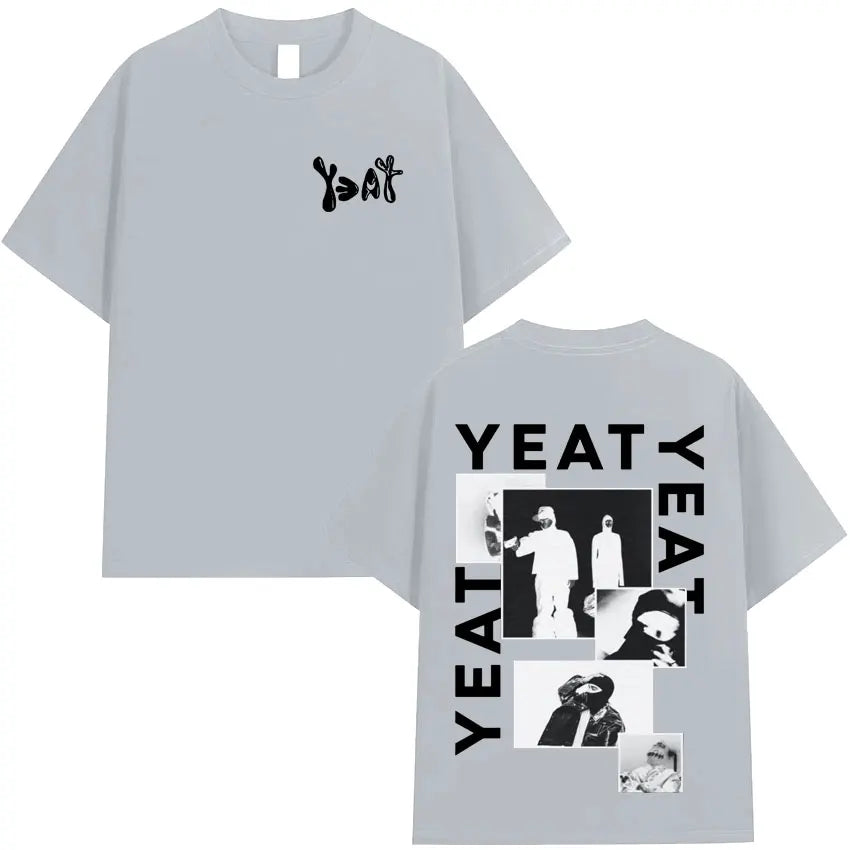 Rapper Yeat Harajuku Graphics Print T-shirt Mens Fashion Clothing Casual Cotton Short Sleeve Summer Oversized Streetwear T Shirt
