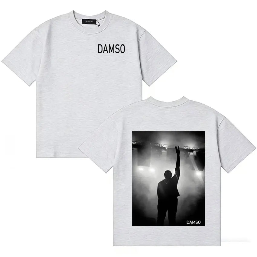 Singer Damso Harajuku Graphics Short Sleeve T Shirt Mens Womens Hip-Hop French Rapper High Quality Casual Loose Tshrit Teenagers