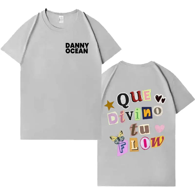 Rapper Danny Ocean Trendy Album T-shirt Men's Fashion Hot Sale Casual Y2K Clothes Oversized Hip Hop Crewneck Short Sleeve Tshrit