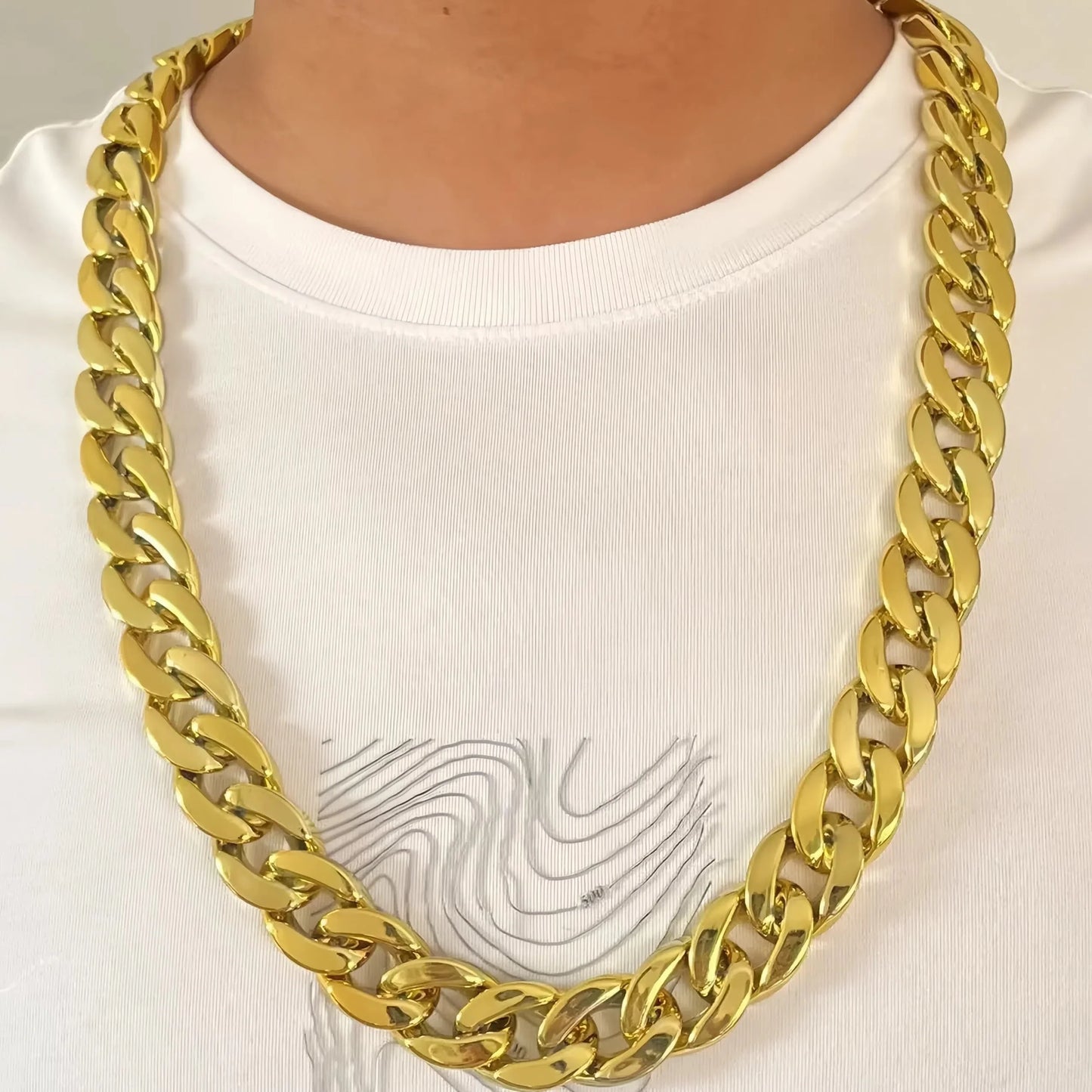 1pcs Hip hop necklace personalized thick plastic Cuban chain punk festival performance party gift fanchain