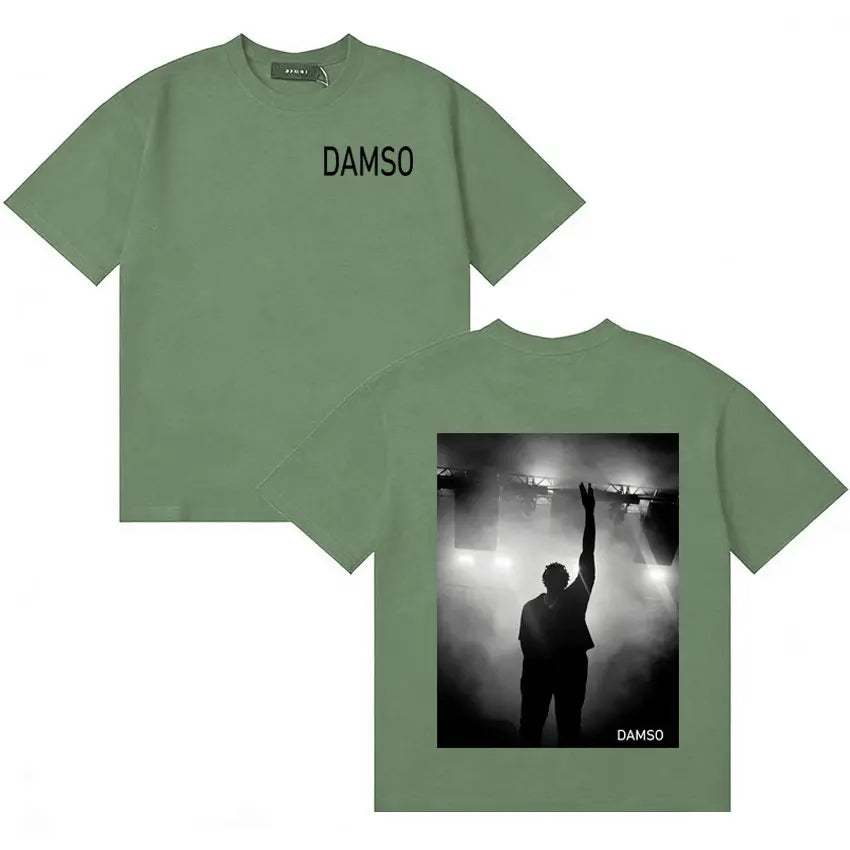 Singer Damso Harajuku Graphics Short Sleeve T Shirt Mens Womens Hip-Hop French Rapper High Quality Casual Loose Tshrit Teenagers