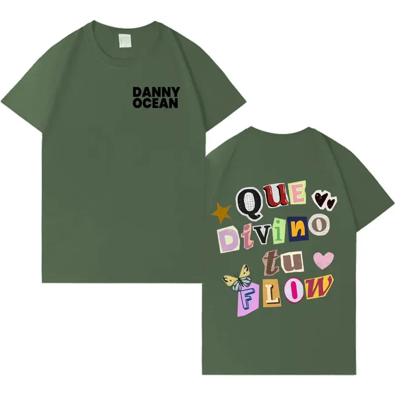 Rapper Danny Ocean Trendy Album T-shirt Men's Fashion Hot Sale Casual Y2K Clothes Oversized Hip Hop Crewneck Short Sleeve Tshrit