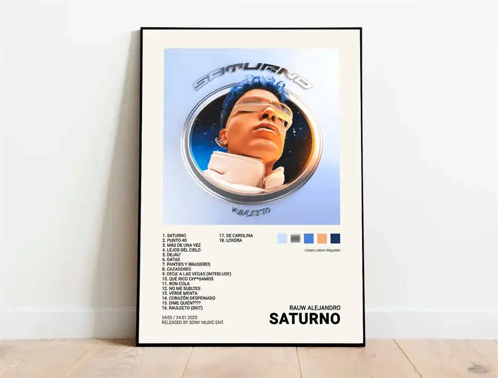 Nordic Pop Rapper Quevedo Poster Aesthetics Mora Feid Eladio Carrion Rauw AlejanDro Music Album Canvas Print Wall Art Room Decor