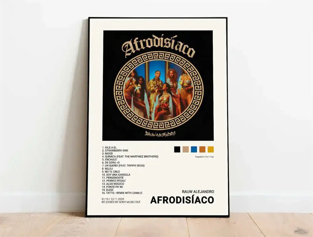 Nordic Pop Rapper Quevedo Poster Aesthetics Mora Feid Eladio Carrion Rauw AlejanDro Music Album Canvas Print Wall Art Room Decor