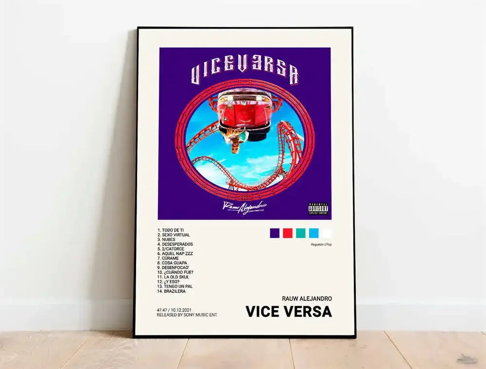 Nordic Pop Rapper Quevedo Poster Aesthetics Mora Feid Eladio Carrion Rauw AlejanDro Music Album Canvas Print Wall Art Room Decor