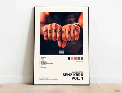 Nordic Pop Rapper Quevedo Poster Aesthetics Mora Feid Eladio Carrion Rauw AlejanDro Music Album Canvas Print Wall Art Room Decor
