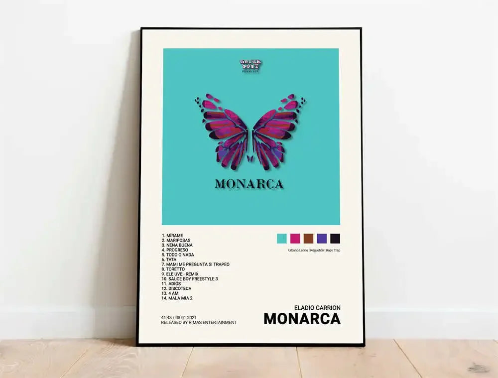 Nordic Pop Rapper Quevedo Poster Aesthetics Mora Feid Eladio Carrion Rauw AlejanDro Music Album Canvas Print Wall Art Room Decor