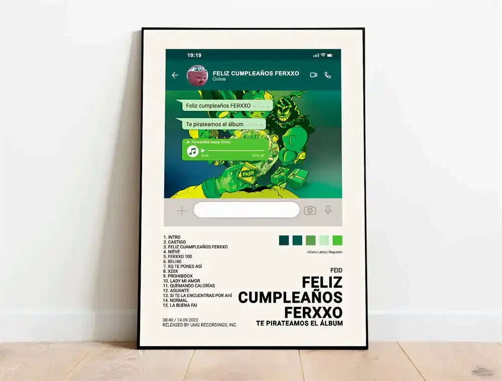 Nordic Pop Rapper Quevedo Poster Aesthetics Mora Feid Eladio Carrion Rauw AlejanDro Music Album Canvas Print Wall Art Room Decor