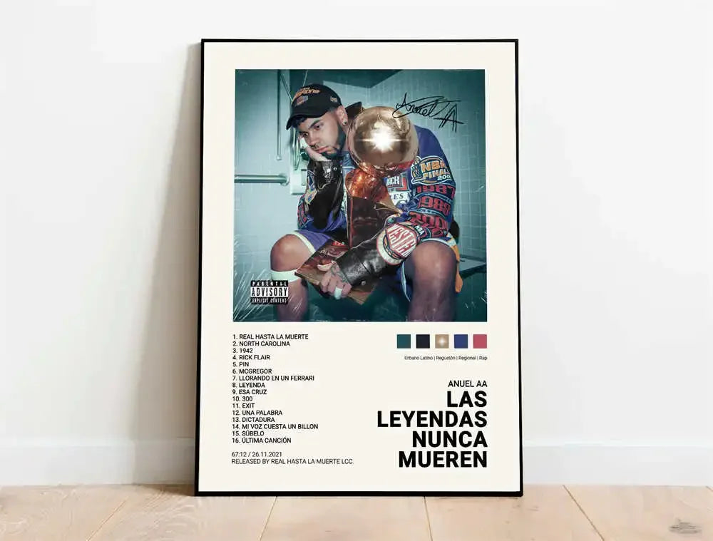 Nordic Pop Rapper Quevedo Poster Aesthetics Mora Feid Eladio Carrion Rauw AlejanDro Music Album Canvas Print Wall Art Room Decor