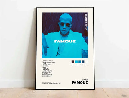 Nordic Pop Rapper Quevedo Poster Aesthetics Mora Feid Eladio Carrion Rauw AlejanDro Music Album Canvas Print Wall Art Room Decor