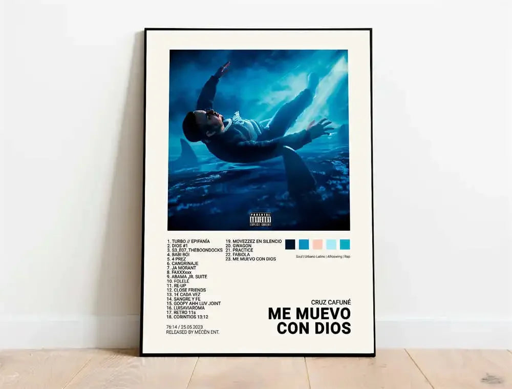 Nordic Pop Rapper Quevedo Poster Aesthetics Mora Feid Eladio Carrion Rauw AlejanDro Music Album Canvas Print Wall Art Room Decor