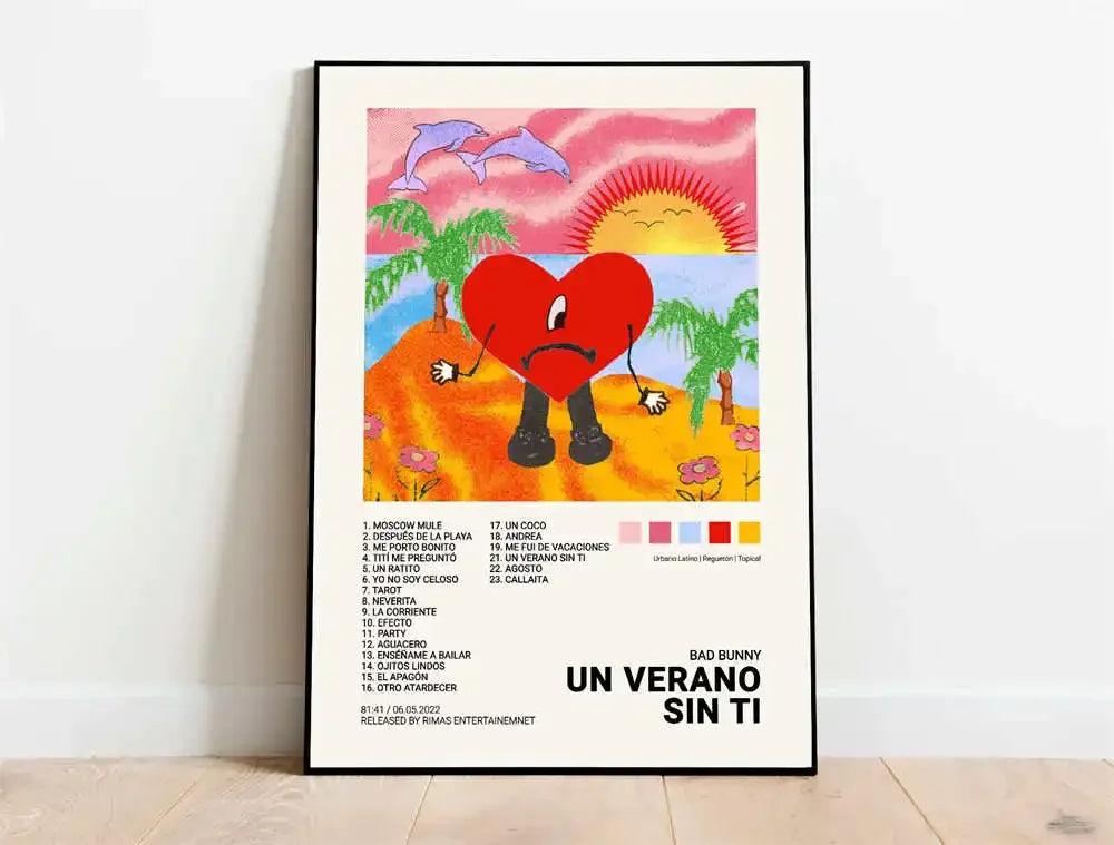 Nordic Pop Rapper Quevedo Poster Aesthetics Mora Feid Eladio Carrion Rauw AlejanDro Music Album Canvas Print Wall Art Room Decor